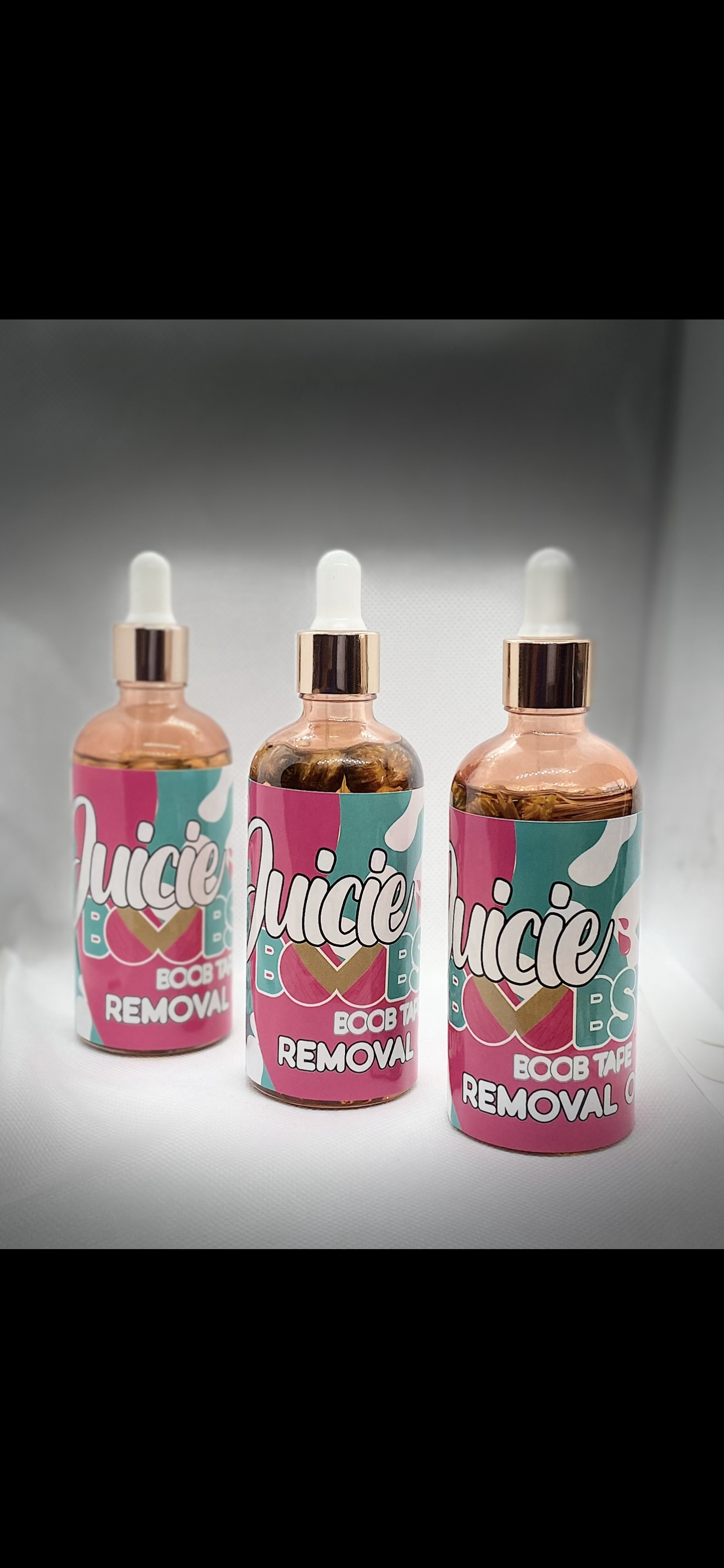 "JUICIE BOOBS" BOOB TAPE REMOVAL OIL